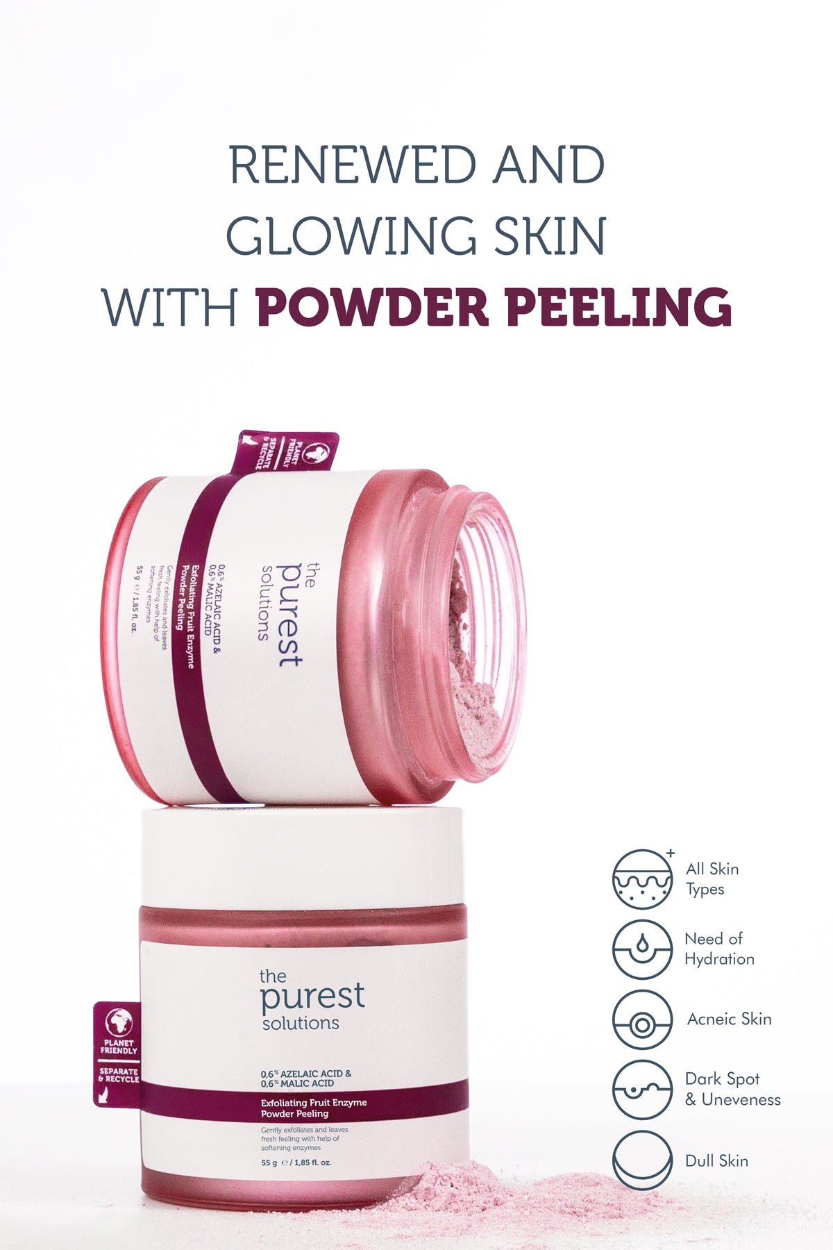 Exfoliating Fruit Enzyme Powder Peeling 55g